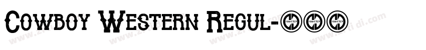 Cowboy Western Regul字体转换